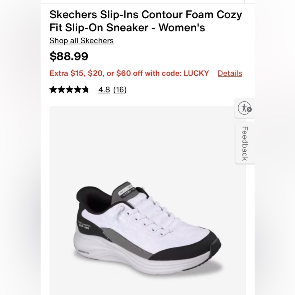 Skechers Women's Slip-Ons in Black and White